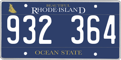 RI license plate 932364