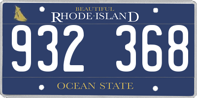 RI license plate 932368