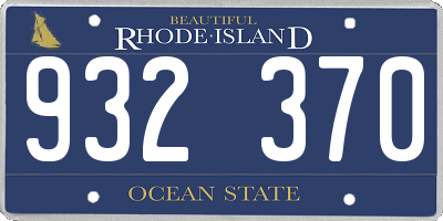 RI license plate 932370
