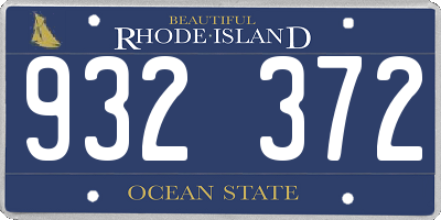 RI license plate 932372