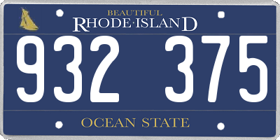 RI license plate 932375
