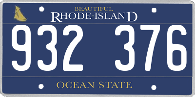 RI license plate 932376