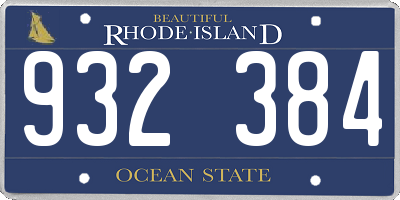 RI license plate 932384