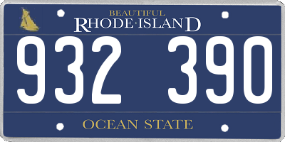 RI license plate 932390