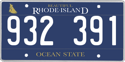 RI license plate 932391