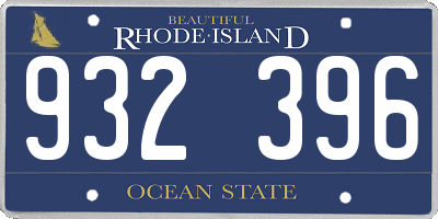 RI license plate 932396