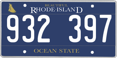 RI license plate 932397