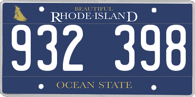 RI license plate 932398