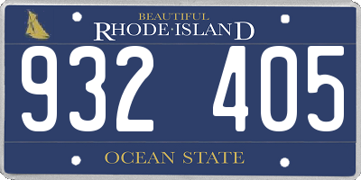 RI license plate 932405