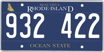 RI license plate 932422