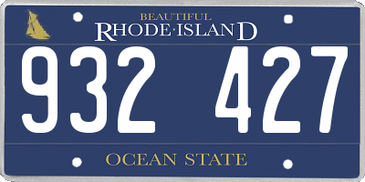 RI license plate 932427
