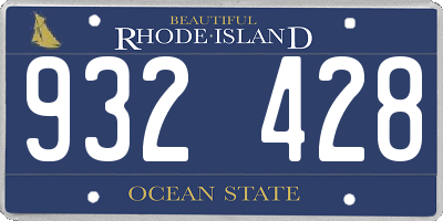 RI license plate 932428
