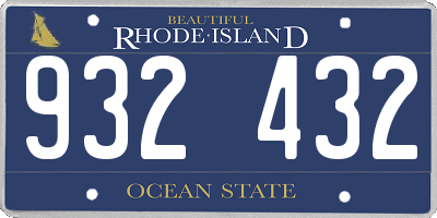 RI license plate 932432