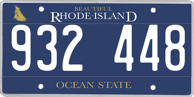 RI license plate 932448