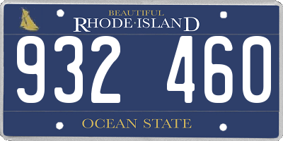 RI license plate 932460