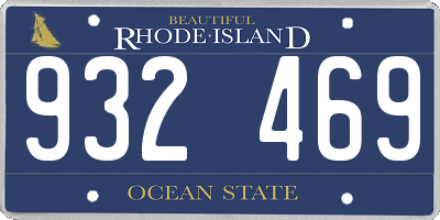 RI license plate 932469