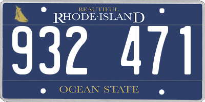 RI license plate 932471