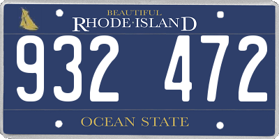 RI license plate 932472