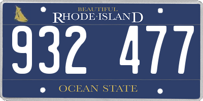 RI license plate 932477