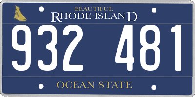 RI license plate 932481