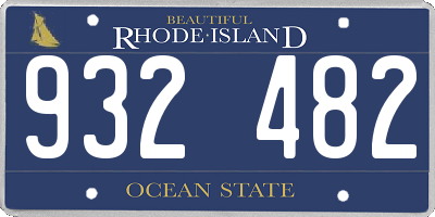 RI license plate 932482