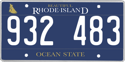 RI license plate 932483