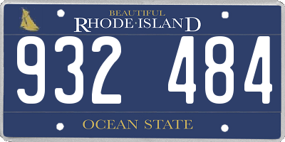 RI license plate 932484