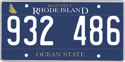 RI license plate 932486