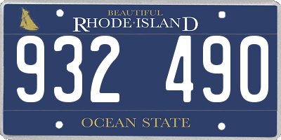 RI license plate 932490