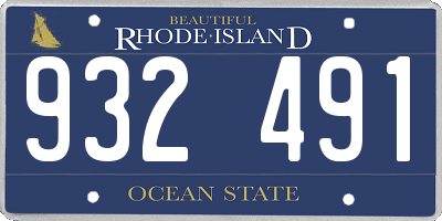 RI license plate 932491