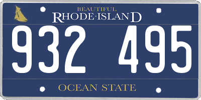 RI license plate 932495