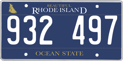 RI license plate 932497