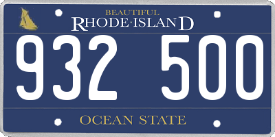 RI license plate 932500