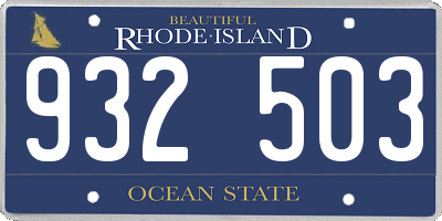 RI license plate 932503