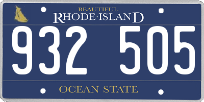 RI license plate 932505
