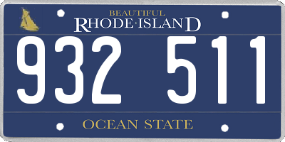RI license plate 932511