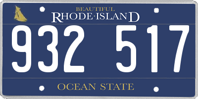RI license plate 932517