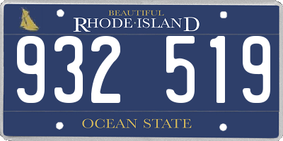 RI license plate 932519