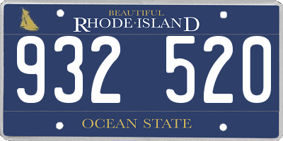 RI license plate 932520