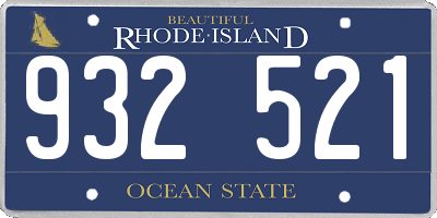 RI license plate 932521