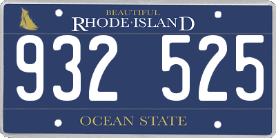 RI license plate 932525