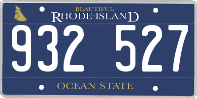 RI license plate 932527