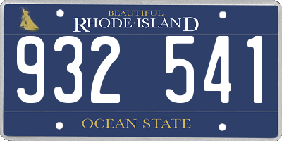 RI license plate 932541