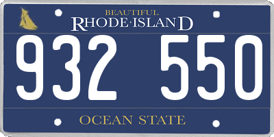 RI license plate 932550