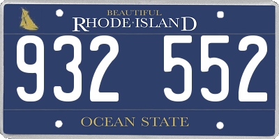 RI license plate 932552