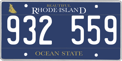 RI license plate 932559