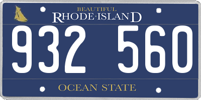 RI license plate 932560