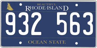 RI license plate 932563