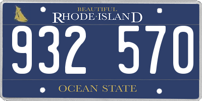 RI license plate 932570