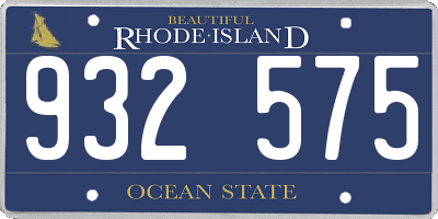 RI license plate 932575